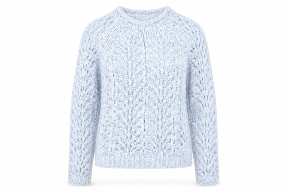 Front view of Topshop women’s blue jumper, size XS