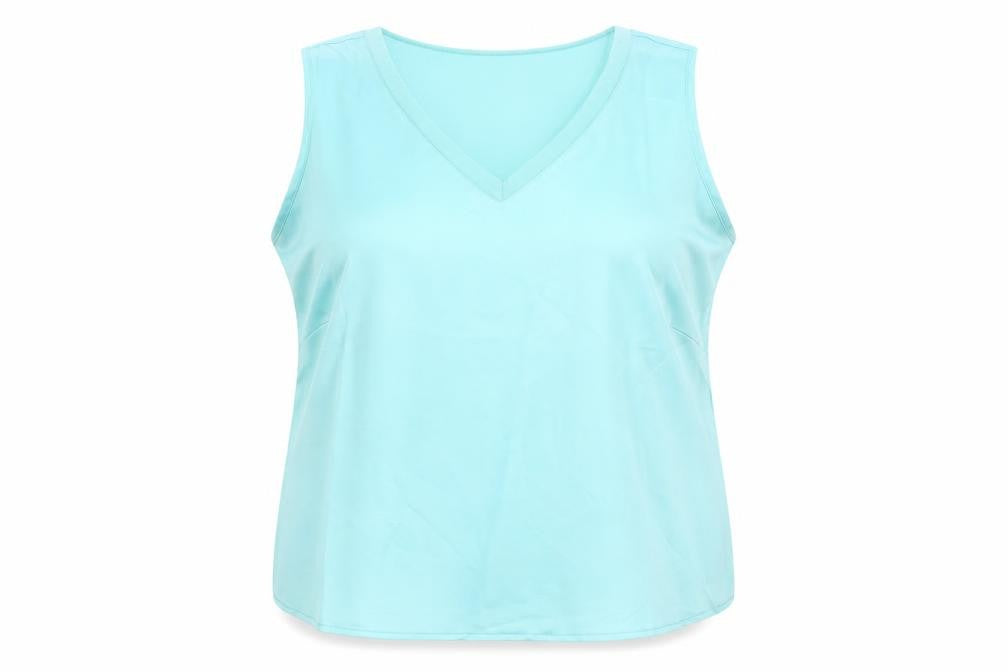 Front view of The Collection women’s blue basic blouse, size UK 20