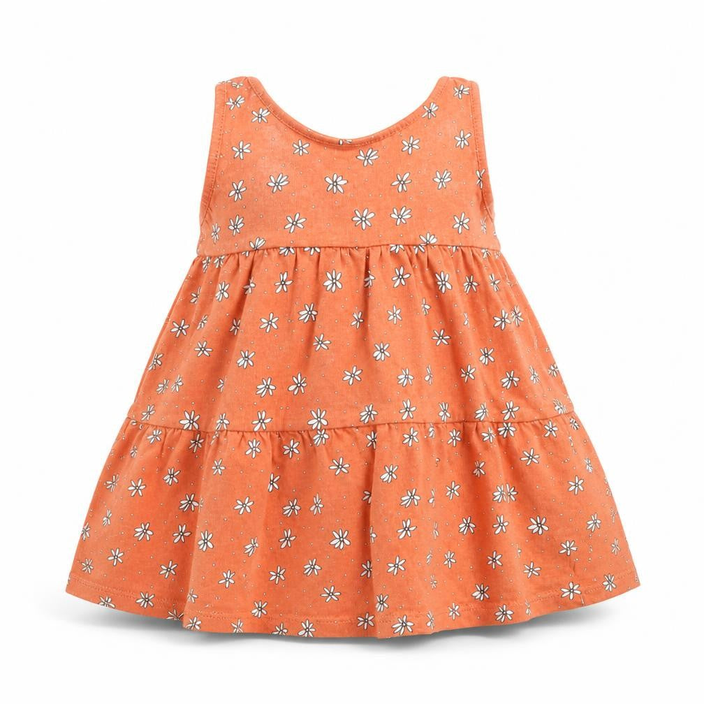 Primark Girls Orange Floral  Trapeze & Swing  Size 12-18 Months