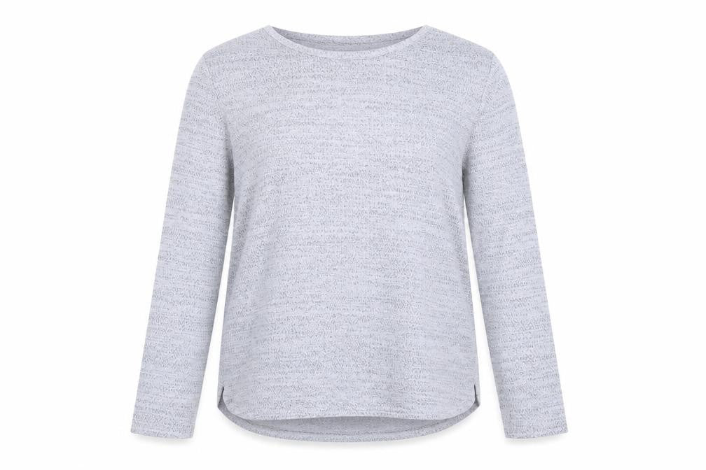 Front view of New Look women’s blue jumper, size UK 12