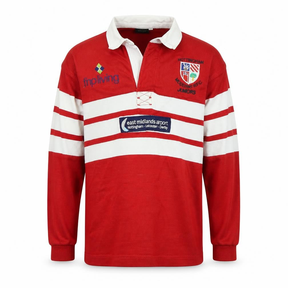 Front view of Preworn boys’ red jersey polo, size 8-9, years