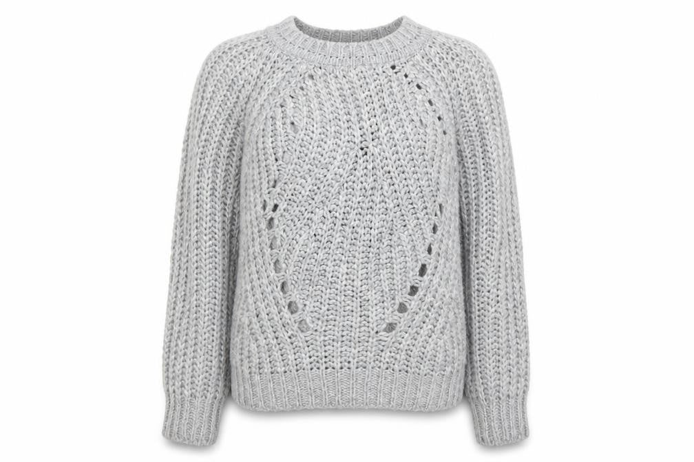 Front view of Gemelli women’s grey jumper, size S