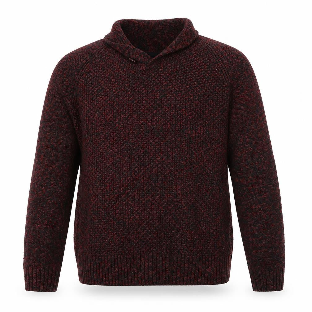 Front view of Easy men’s purple jumper, size L