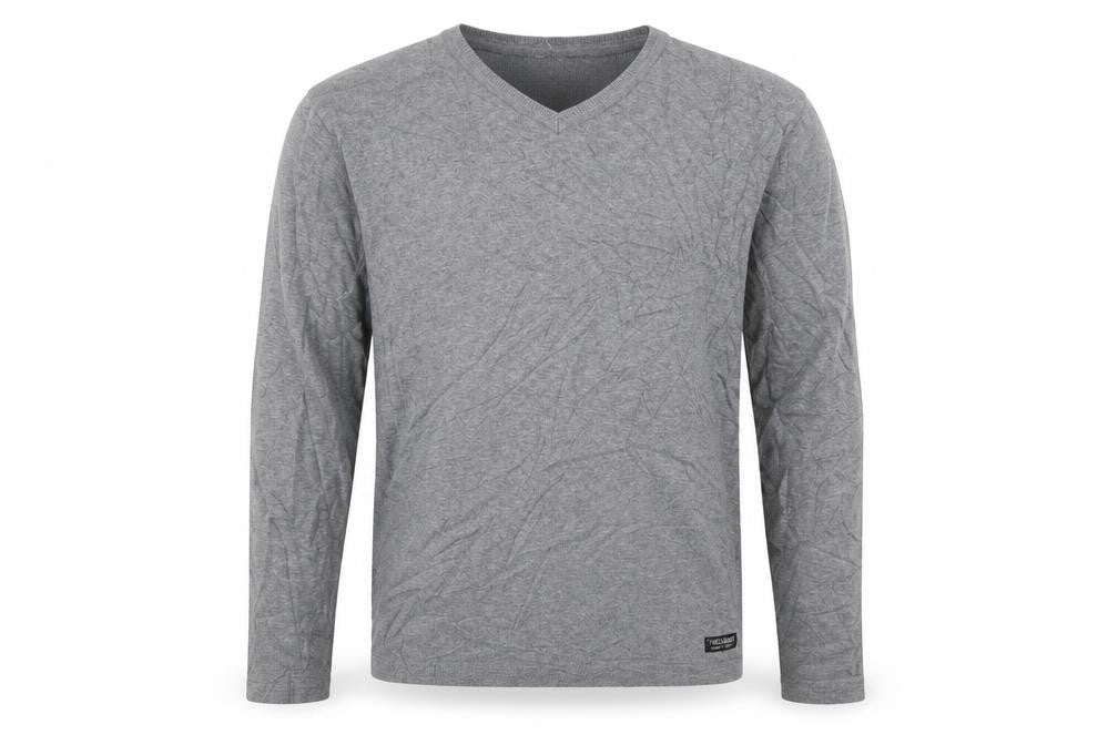 Front view of Threadbare men’s grey jumper, size M