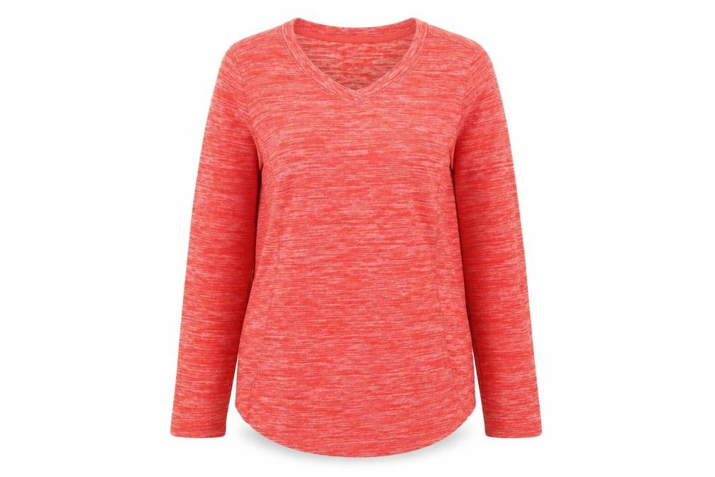 Front view of St Johns Bay women’s red jumper, size M