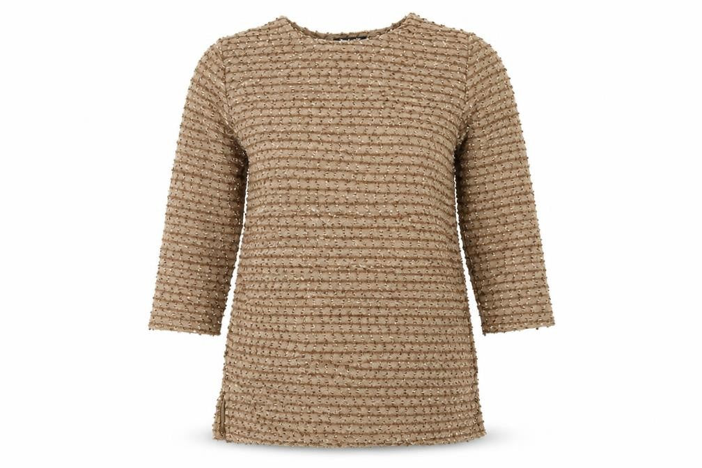 Front view of Rupali women’s brown jumper, size L
