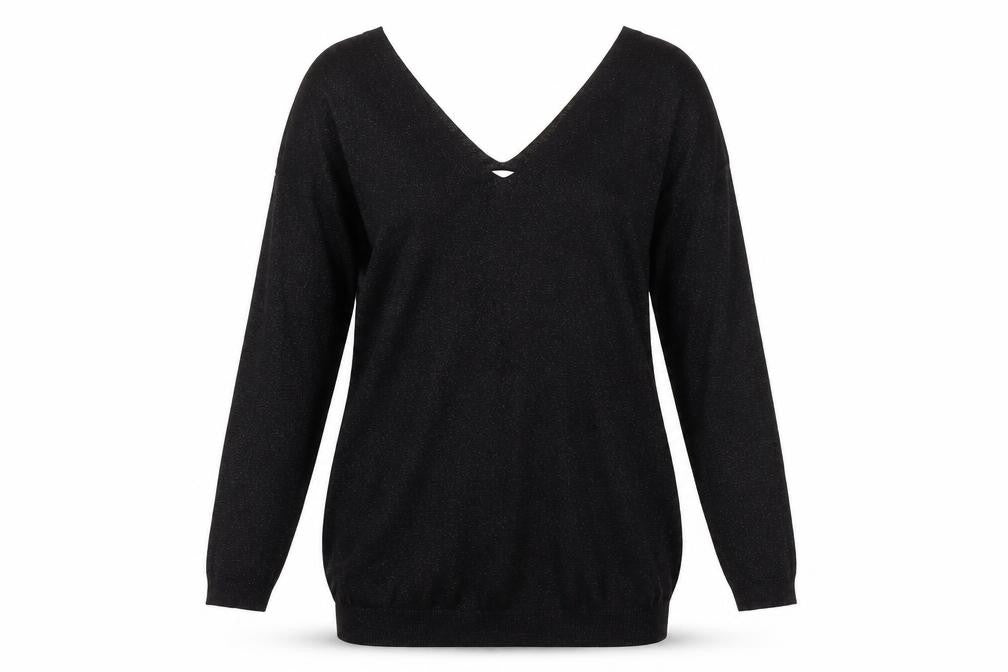 Front view of Next women’s black jumper, size UK 10