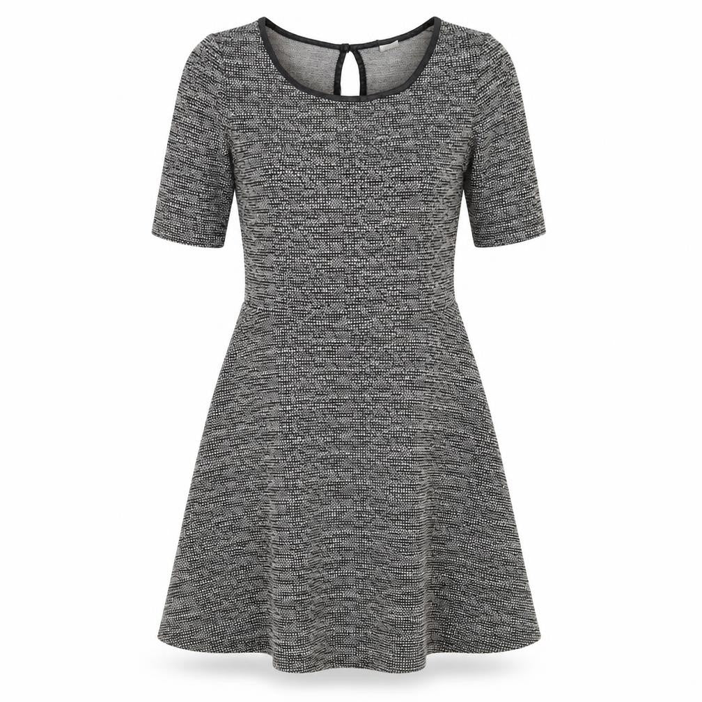 Front view of H&M women’s grey fit & flare, size UK 8