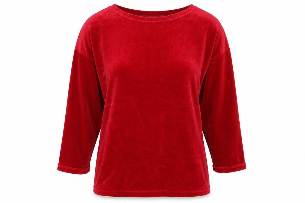 Front view of ppreworn women’s red jumper one size