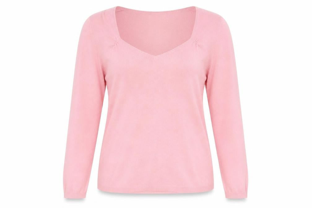 Front view of Next women’s orange jumper, size UK 18