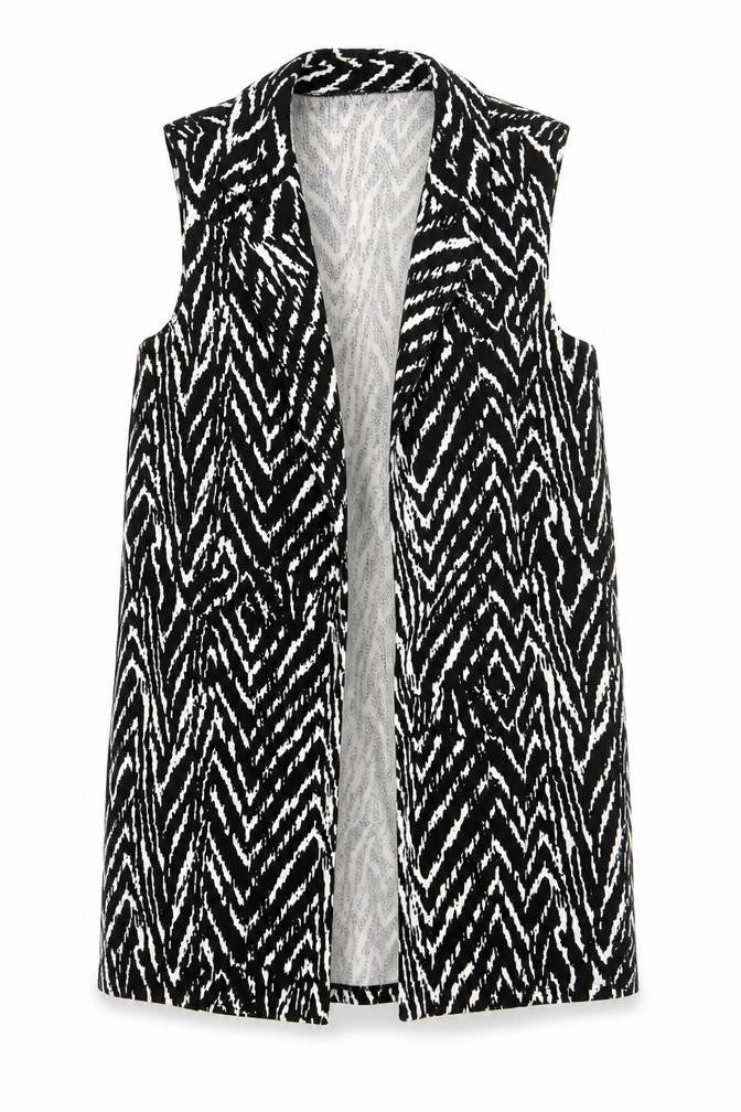 Front view of Wallis women’s black argyle/diamond cardigan jumper, size S