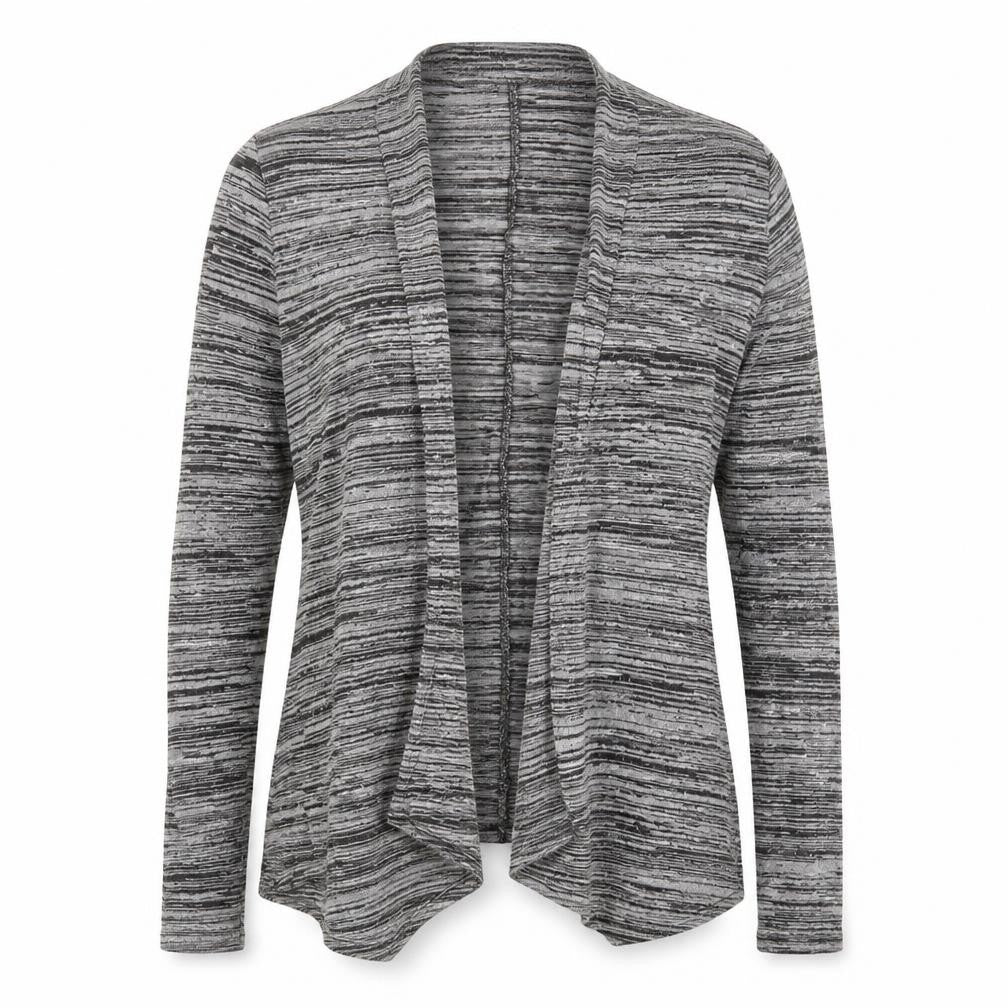 Front view of Next women’s grey cardigan jumper, size UK 14