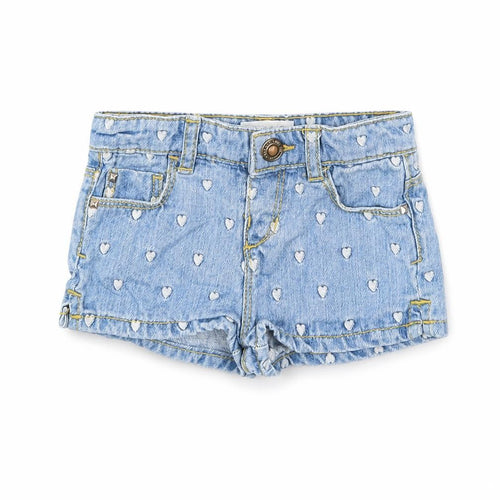 Zara Girls Blue Geometric  Cropped Jeans Size 9-12 Months