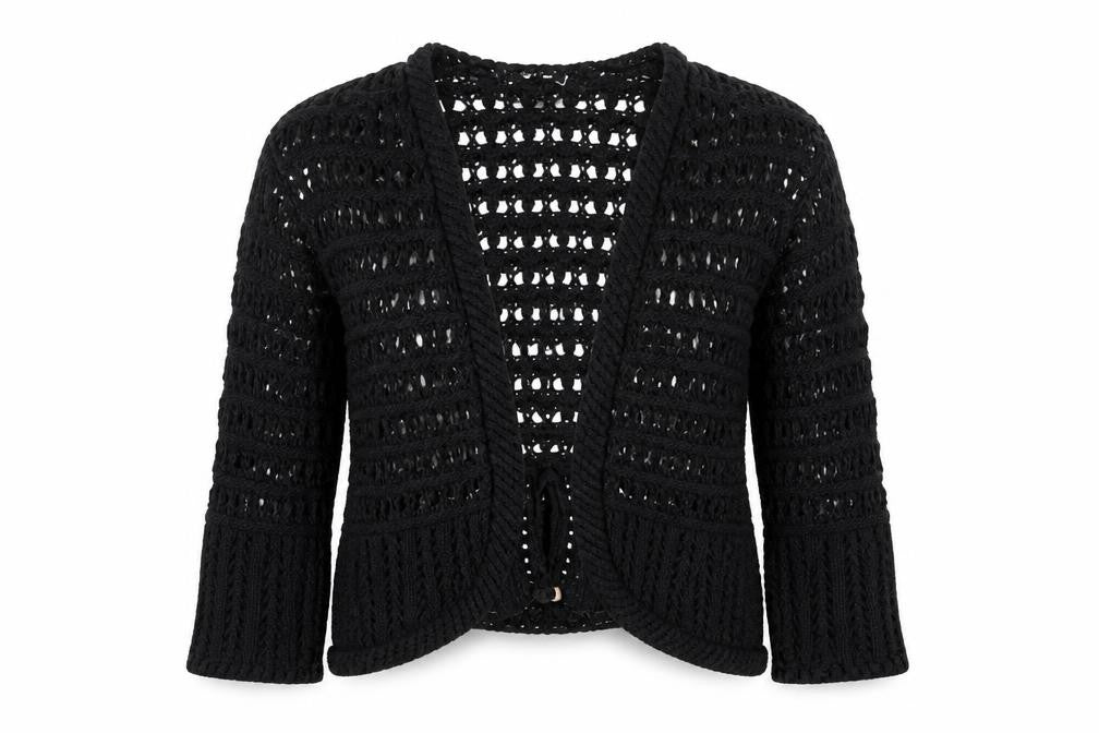 Front view of Gorgeous women’s black cardigan jumper, size M