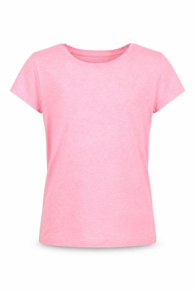 Front view of St Bernard girls’ pink basic t-shirt, size 8, years
