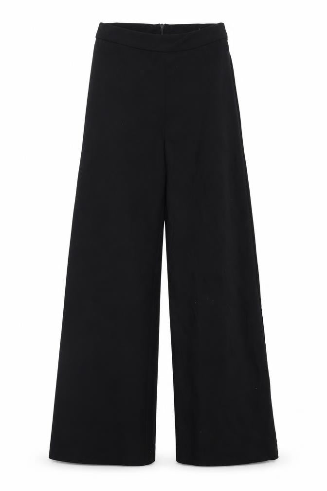 Front view of Code pink women’s black trousers, size UK 8, 31-inch leg