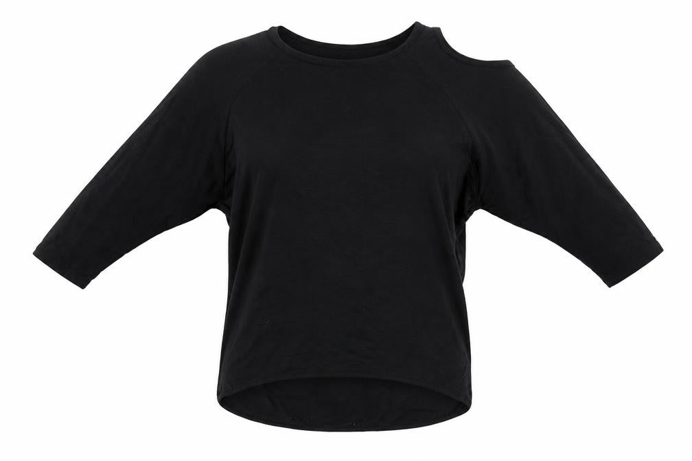 Front view of Yumi women’s black jumper, size UK 10