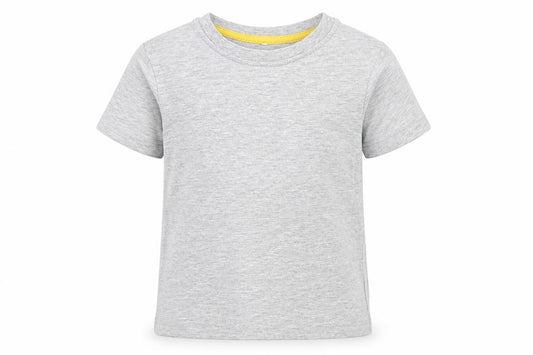 Front view of George boys’ grey basic t-shirt, size 2-3, years