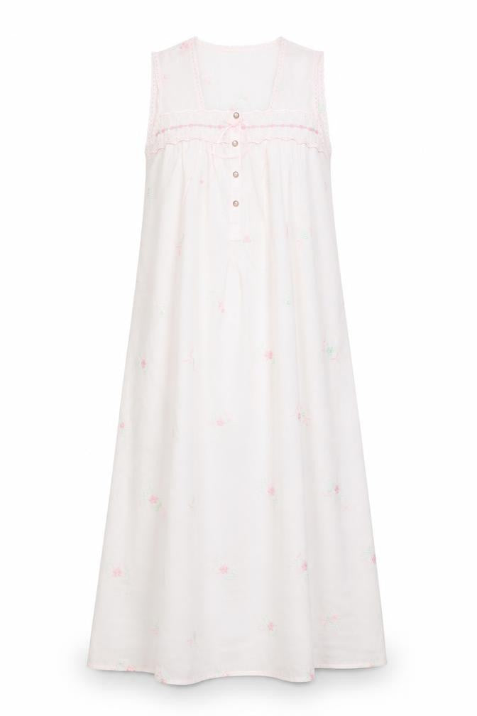 Front view of Marks & Spencer women’s pink floral maxi, size UK 12