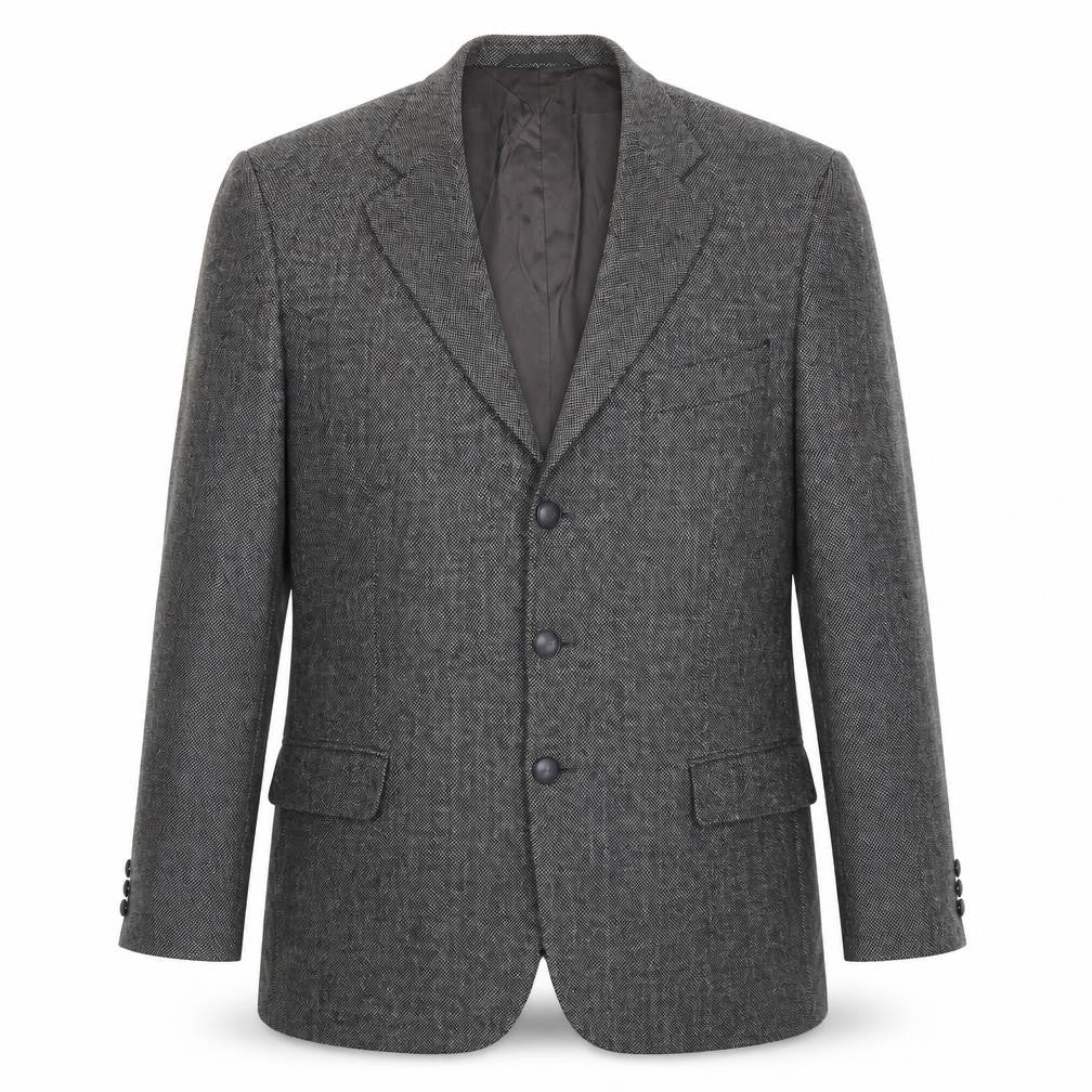 Front view of PIETRO DONATI men’s grey 3 piece suit jacket, size XL, - tailored