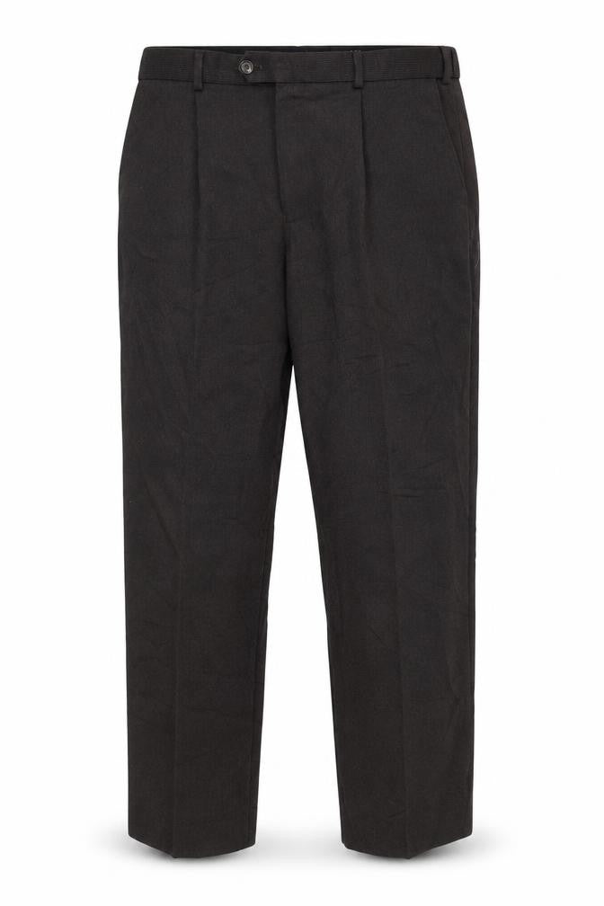 Front view of BHS women’s brown trousers, size UK 38, 31-inch leg