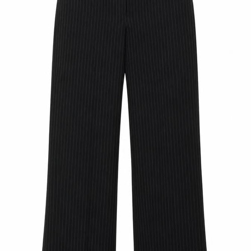 Evie Womens Black Striped  Trousers  Size 10 L28 in