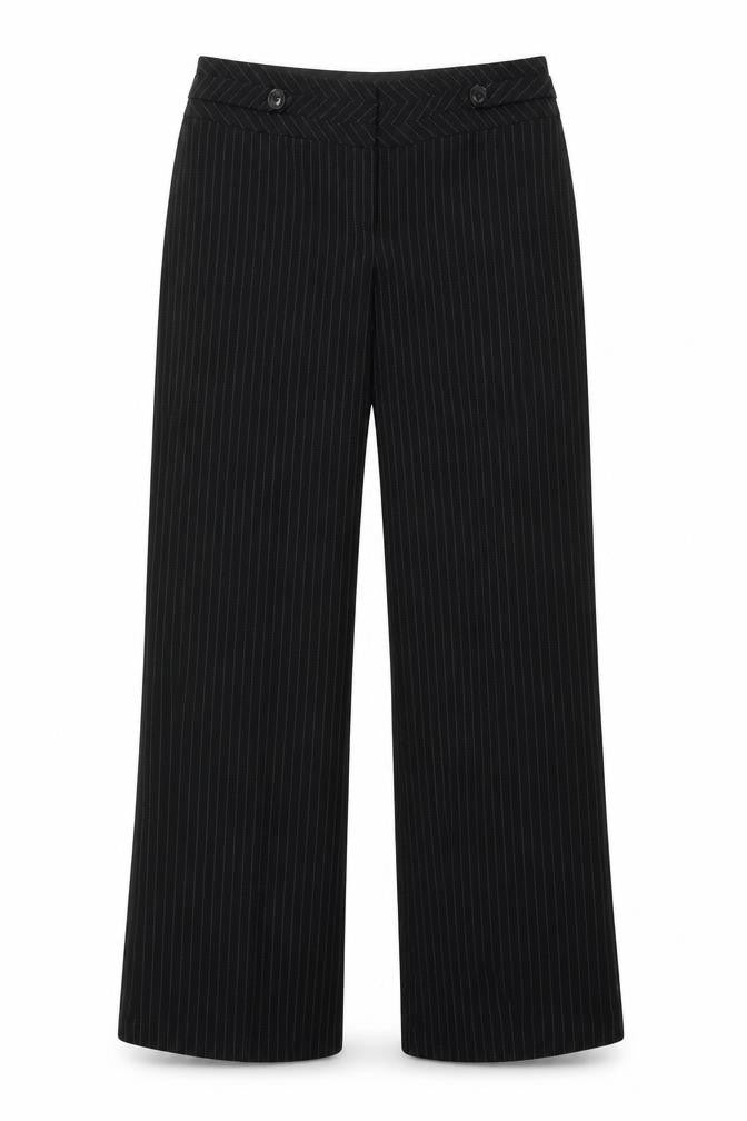 Evie Womens Black Striped  Trousers  Size 10 L28 in