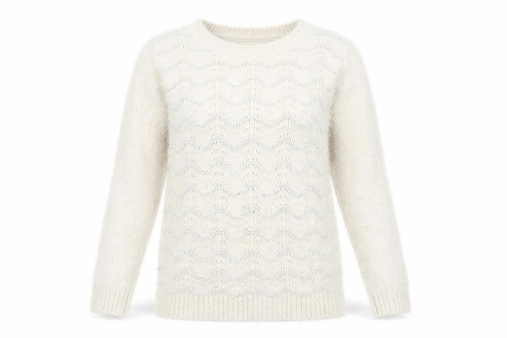 Front view of Klass women’s ivory jumper, size S