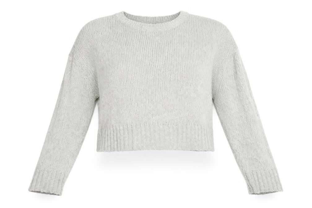 Front view of New Look women’s grey jumper, size M