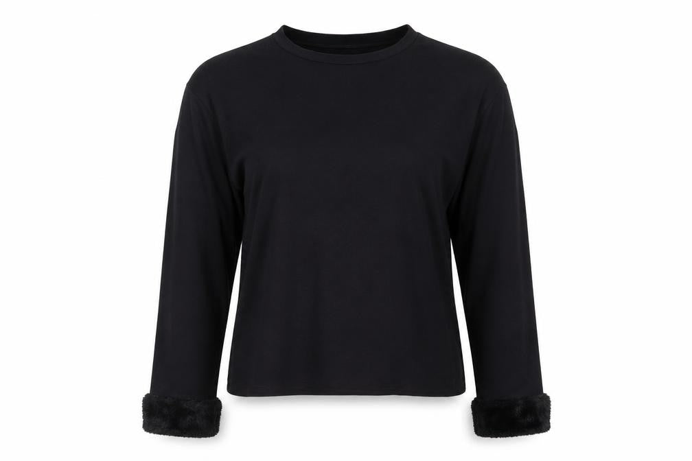 Front view of Zara women’s black jumper, size S