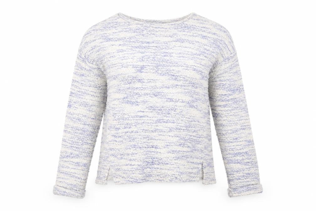 Front view of New Look women’s multicoloured striped jumper, size M