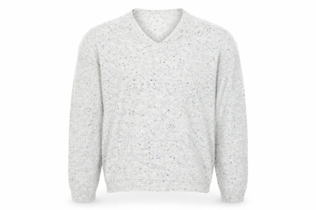 Front view of Marks & Spencer men’s grey jumper, size L