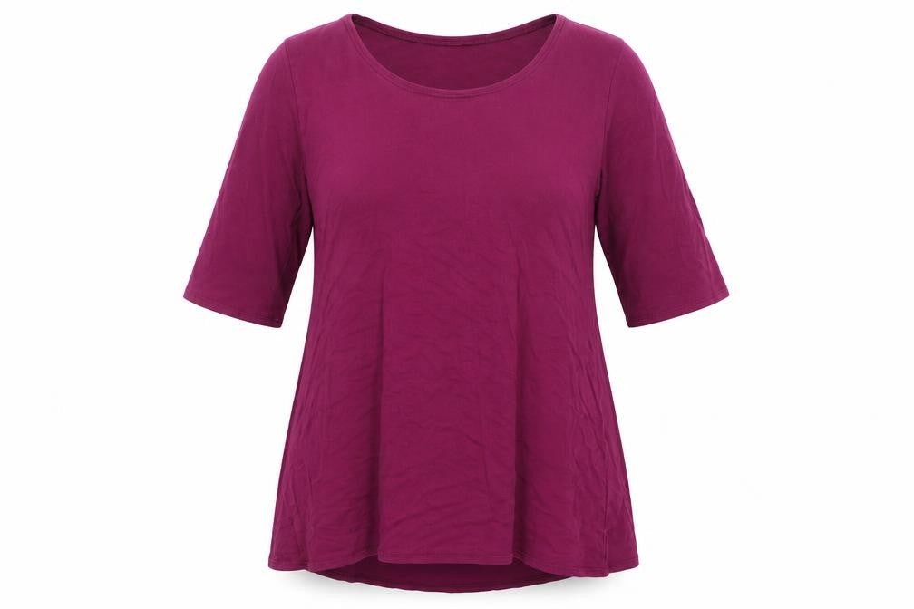 Front view of Preworn women’s purple basic blouse, size S
