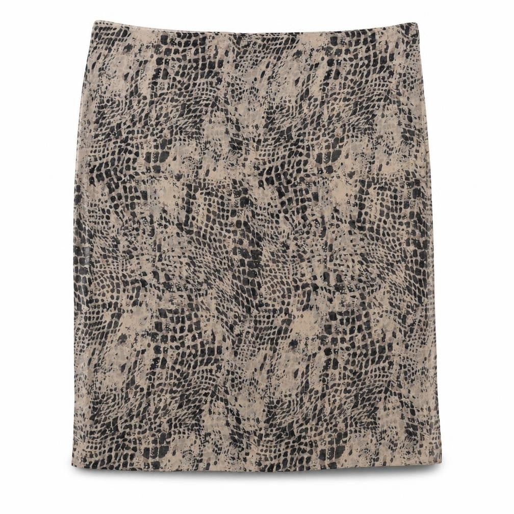Front view of TIGI women’s beige animal print shawl/wrap