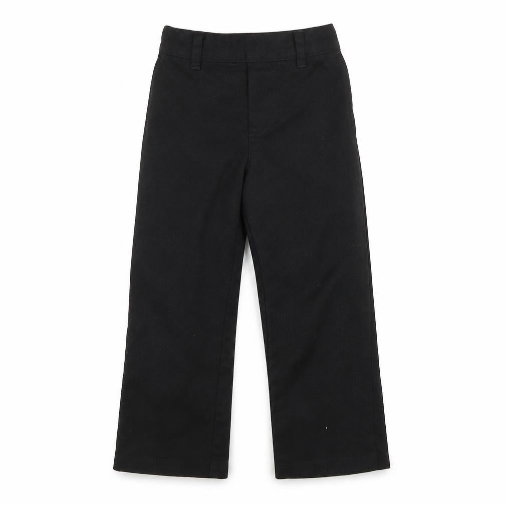 Front view of George boys’ black trousers, size 3-4, years