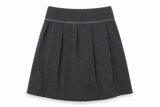 Front view of Tu girls’ grey skater skirt, size 11, years