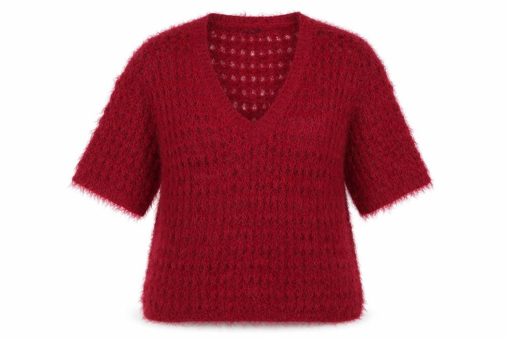 Front view of Next women’s red knit jumper, size S