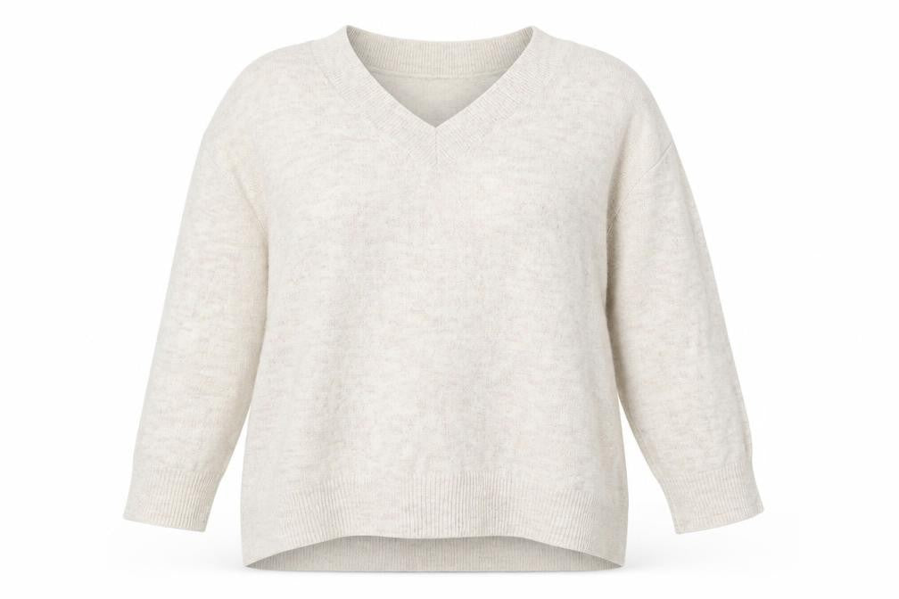 Front view of George women’s beige knit jumper, size L