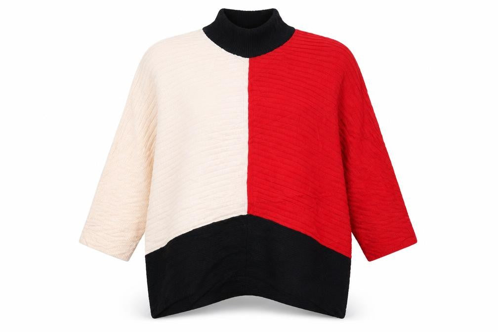 Front view of River Island women’s multicoloured camouflage knit jumper, size S