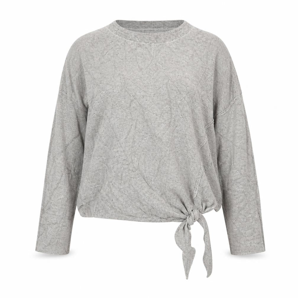 Front view of River Island women’s beige knit jumper, size UK 16