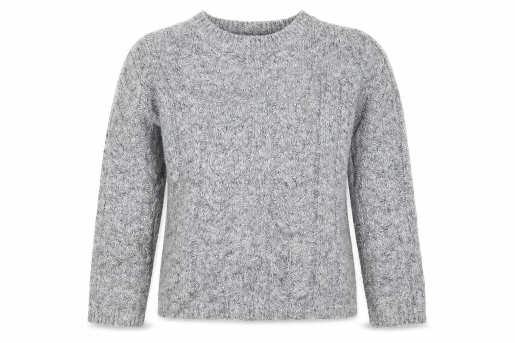 Front view of Tu women’s grey knit jumper, size UK 10