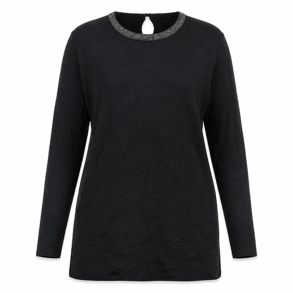 Front view of Primark women’s black jumper, size UK 14