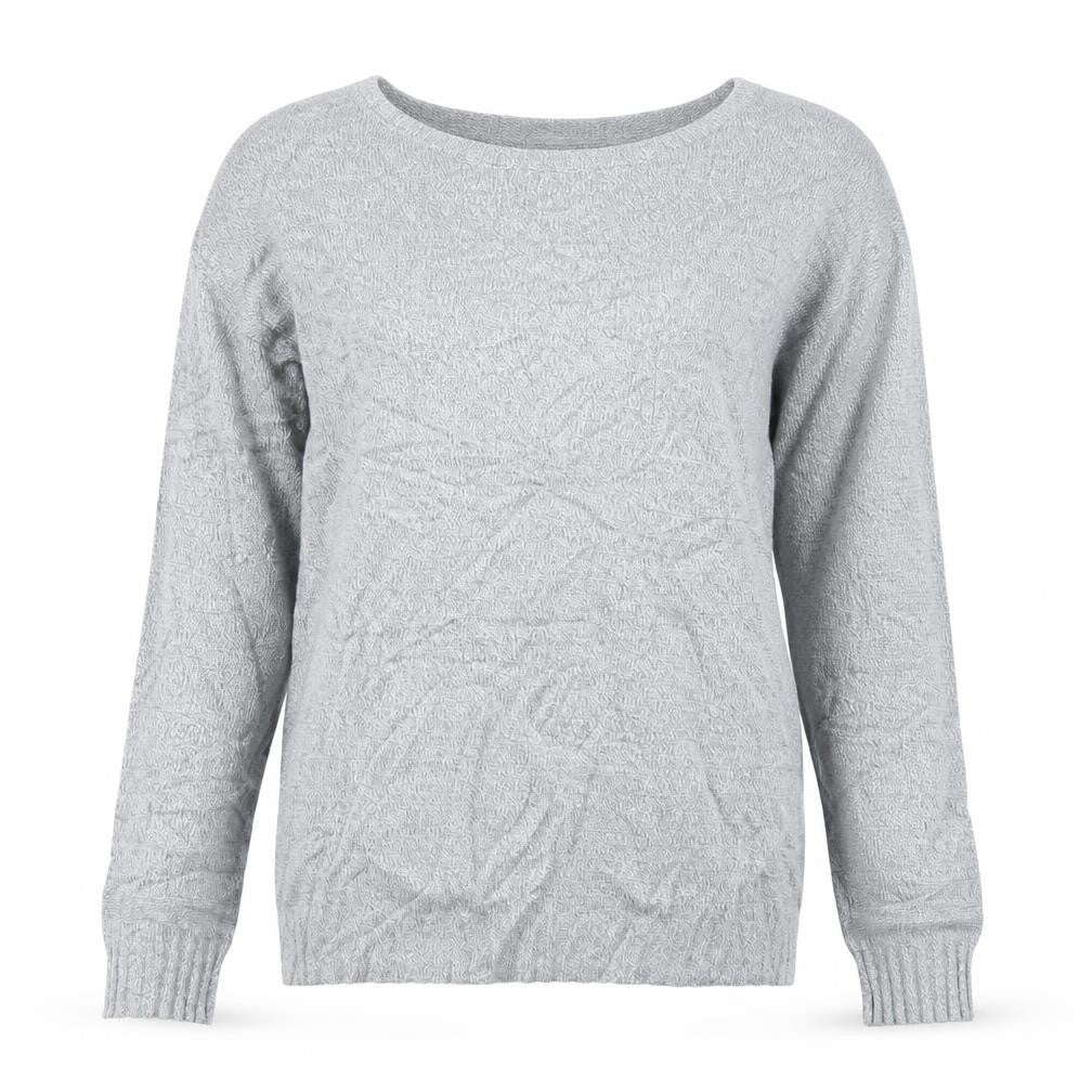 Front view of Gap women’s grey knit jumper, size M