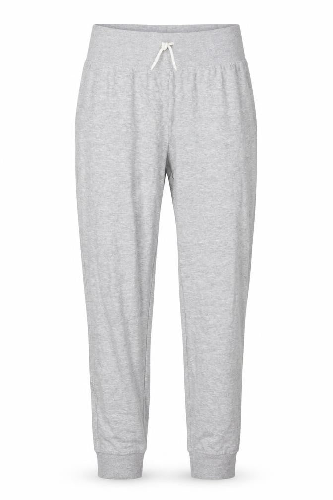 Front view of H&M women’s grey jogger trousers, size M, 27-inch leg