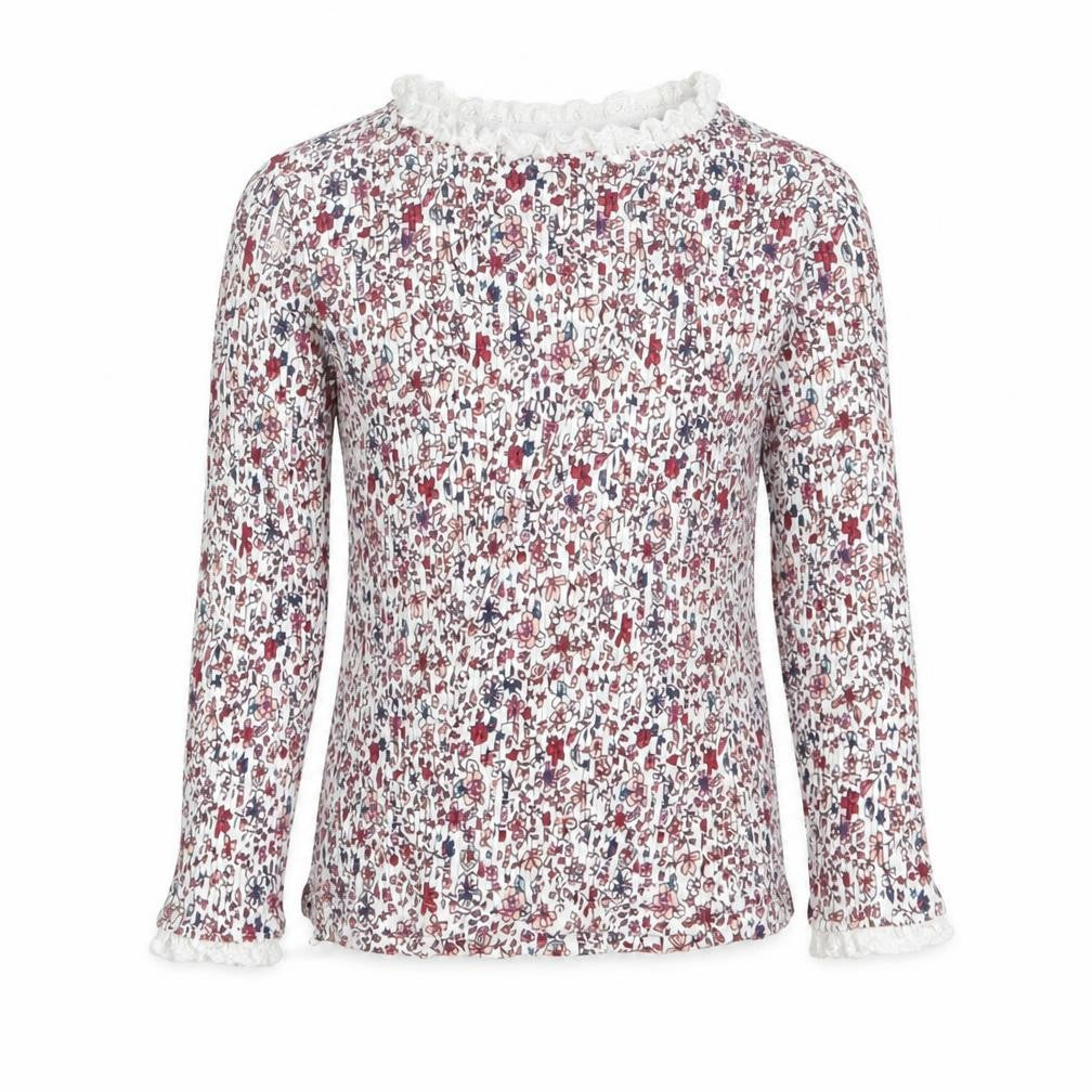 Front view of George Purple Floral Basic T-Shirt, size 12-18, Months