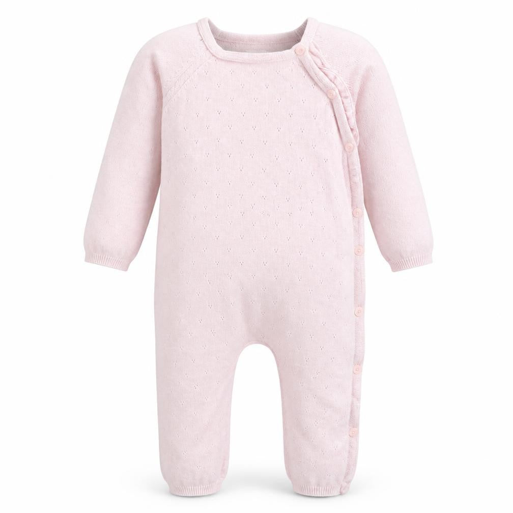 NEXT Girls Pink  Knit Coverall Outfit/Set Size 12-18 Months