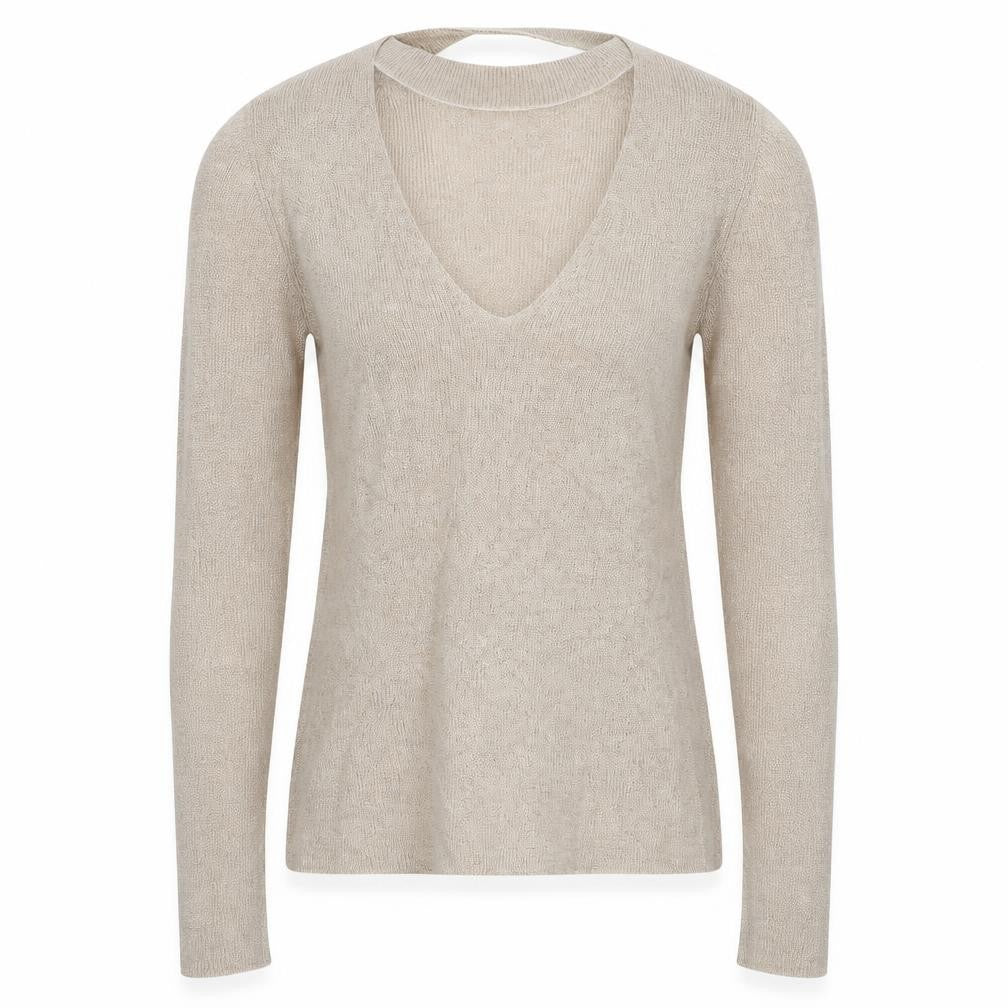 Front view of Next women’s pink knit jumper, size UK 6