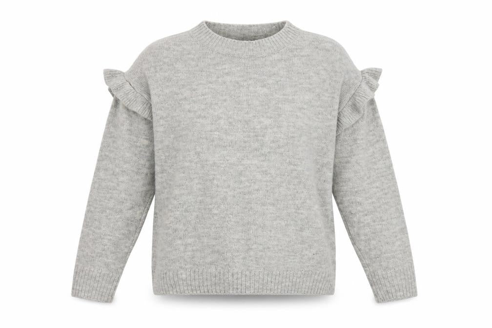 Front view of M&Co women’s grey knit jumper, size UK 10