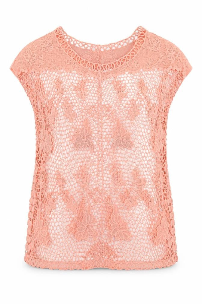 Katies Womens Pink   Tunic T-Shirt Size L  - Netted