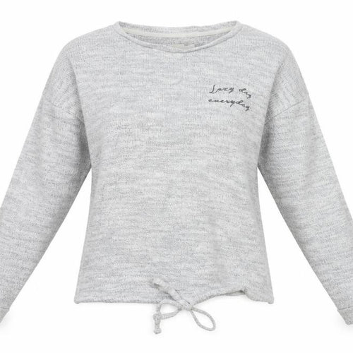 F&F Womens Grey  Knit Top Pyjama Top Size 8